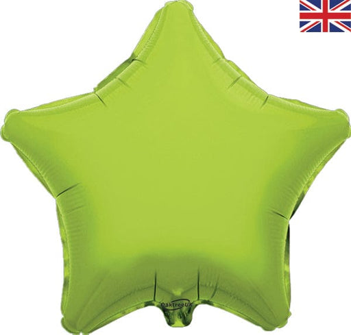 Oaktree UK Foil Balloon Lime Green Star 18 Inch