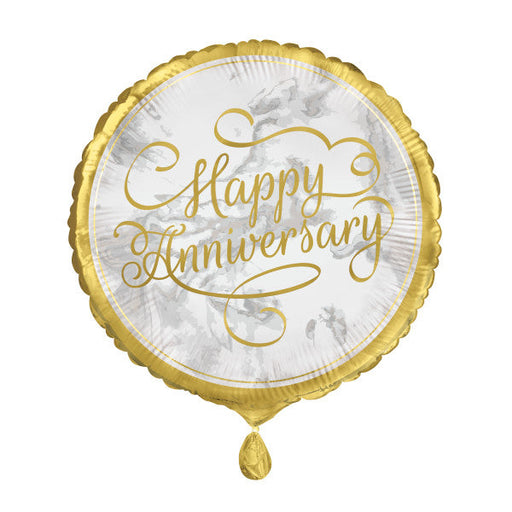 Gold Anniversary Round Foil Balloon 18''
