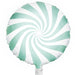 Party Deco Foil Balloon Pastel Mint Green Candy Swirl