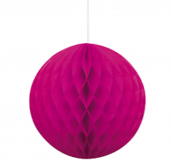 Neon Pink Paper Honeycomb Ball Decoration