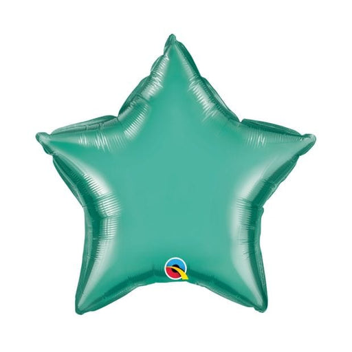 Qualatex 20'' Chrome Green Star (Flat)