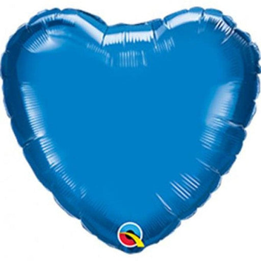 Qualatex 4 Inch Blue Heart Foil (Flat)