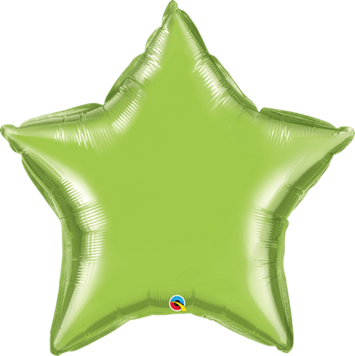Qualatex 4 Inch Lime Green Star Foil (Flat)