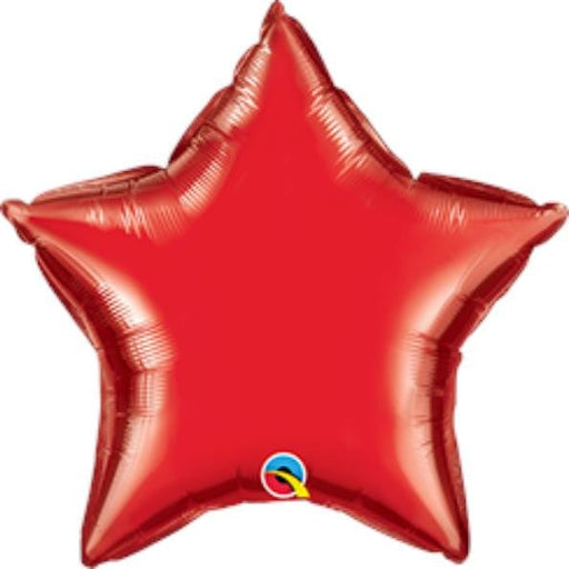 Qualatex 4 Inch Red Star Foil (Flat)