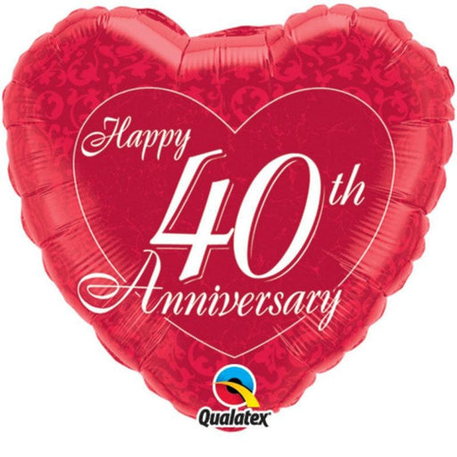 Qualatex Foil Balloons Happy 40th Anniversary