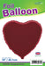18'' Packaged Heart Burgundy Foil Balloon