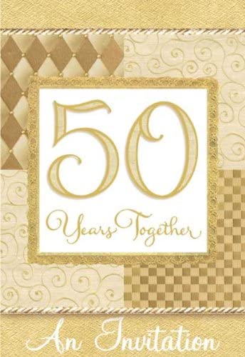 50th Anniversary Invitations 8pk