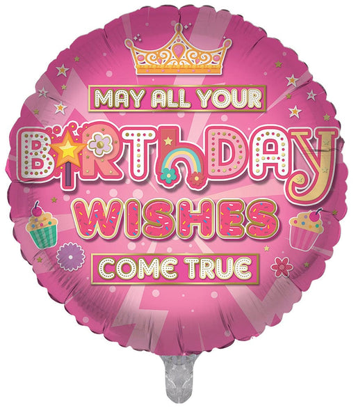 Sensations Balloons Foil Balloon Make Your Birthday Wishes Come True 18 Inch Foil Balloon