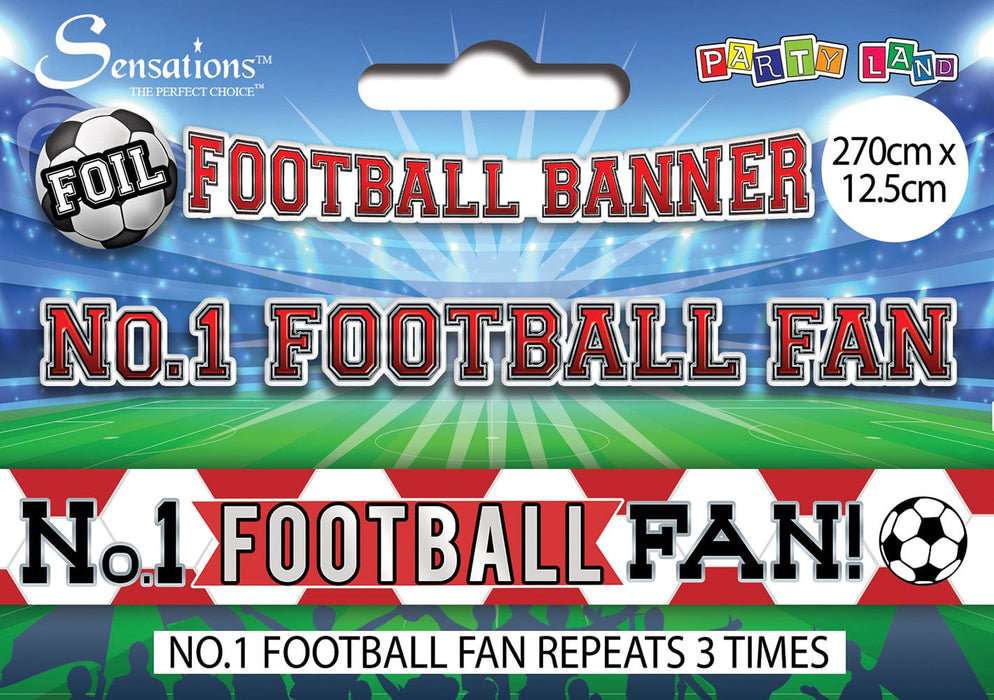 Sensations Foil Banner No 1 Football Fan Foil Banner