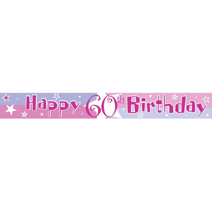 Banner 4Yd Pink Party 60