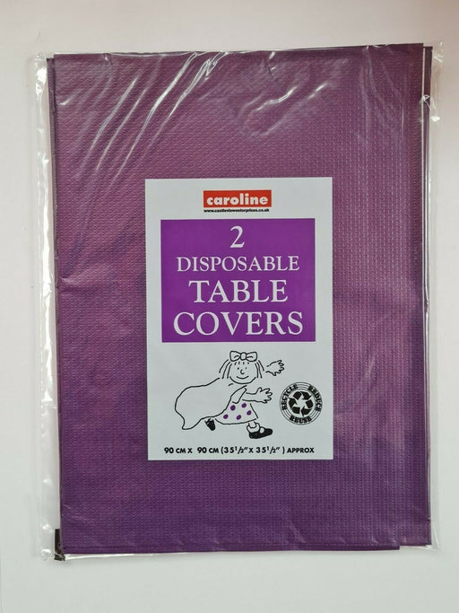 Disposable Purple Table Cover 2pk