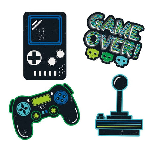 Unique Party Decals Gamer Birthday Wall Decals (4pk)