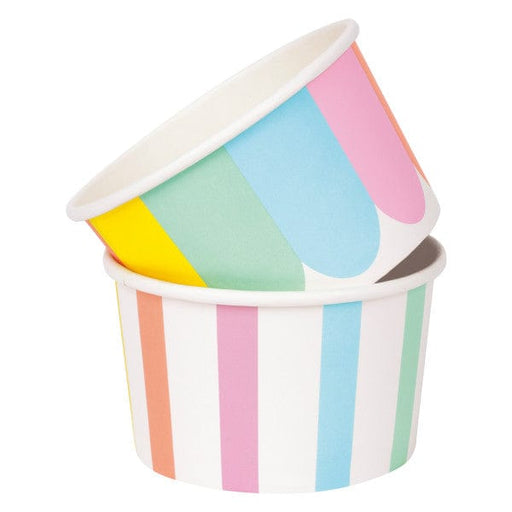Unique Party Food Cups Pastel Paper Ice Cream Cups (8pk)