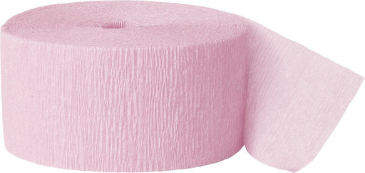 Unique Party Soft Pink Crepe Paper Streamer 81ft