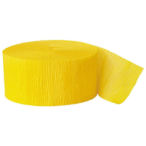 Unique Party Sunflower Yellow Crepe Paper Streamer 81ft