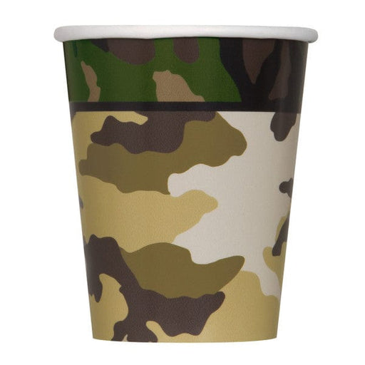 Unquie Party Paper Cups Military Camo 9oz Paper Cups (8pk)