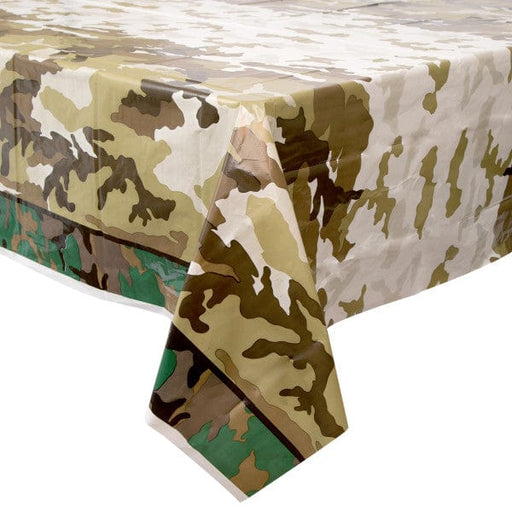 Unquie Party Table Cover Military Camo Rectangular Plastic Table Cover