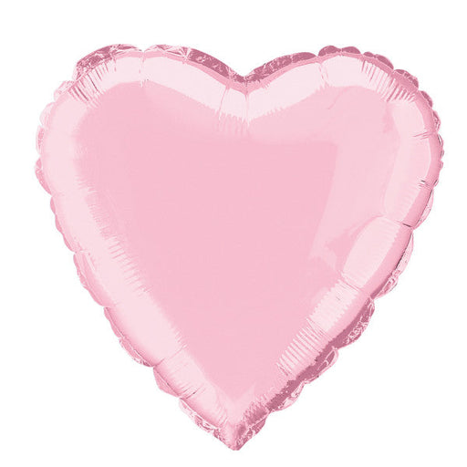 Solid Heart Foil Balloon 18'',  - Pastel Pink
