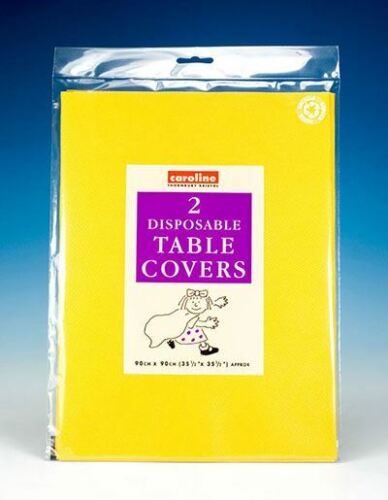 Disposable Yellow Table Covers 2pk