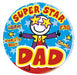 Super Star Dad Large Jumbo Badge 1pk