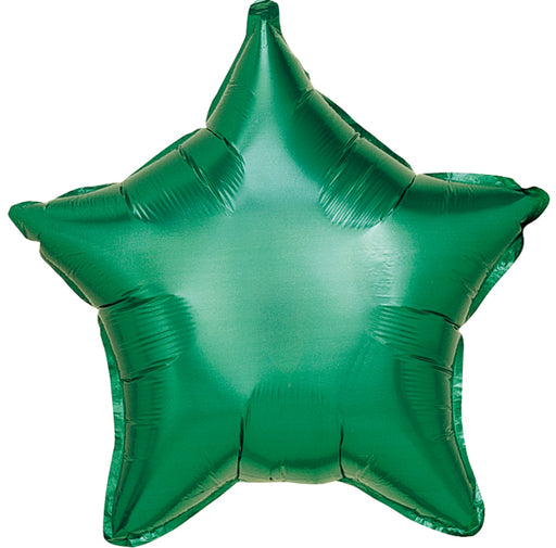 19'' Packaged Star Green Foil Balloon