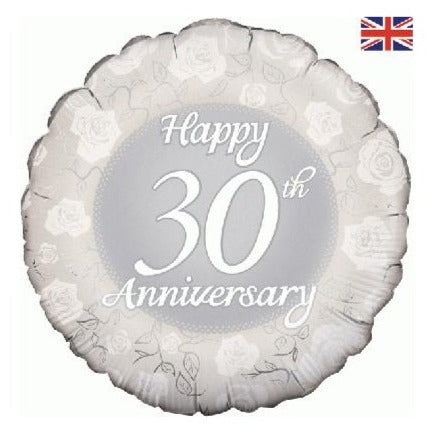 18'' Foil Happy 30th Anniversary