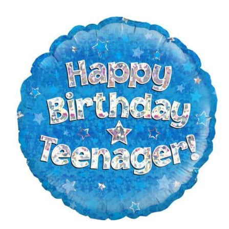18'' Birthday Teenager Blue Foil Balloon