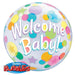 22'' Single Bubble Welcome Baby Colourful Dots