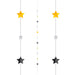 Stars Black Gold Silver Balloon Tail 1.82M