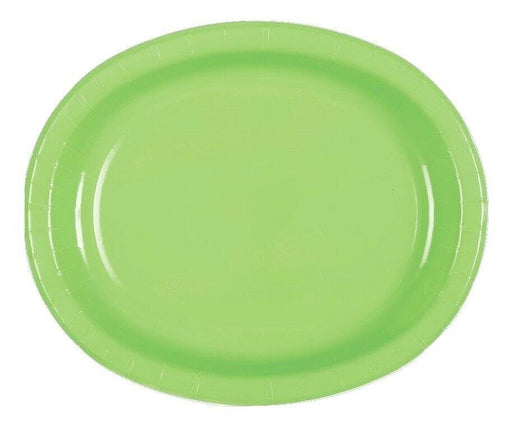 Lime Green Oval Serving Plates 8pk