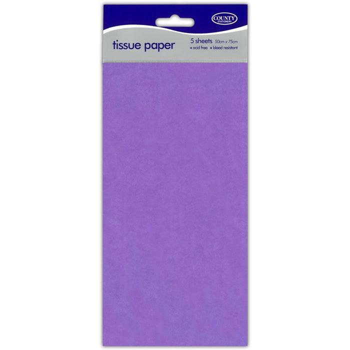 Lilac Tissue Paper 5 Sheets Per Pack