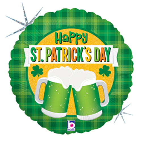 18 Inch St Patrick'S Day Green Beer Flat Balloon