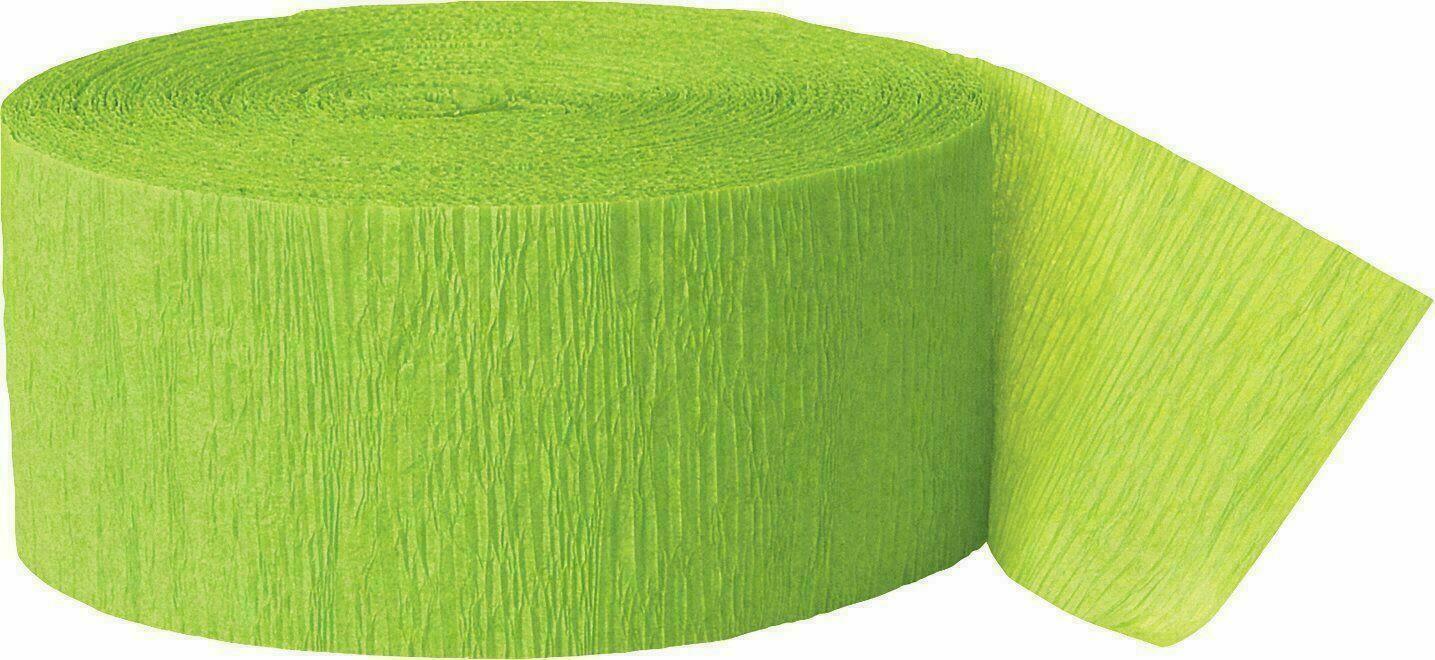 Lime Green Crepe Paper Streamer 81ft