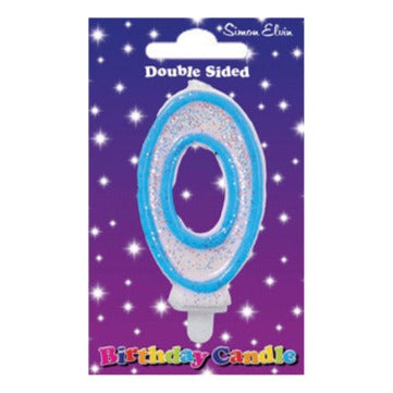 Blue Candle Number 0 (6pk)