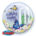 22'' Single Bubble Birthday Wishes Garden Butterflies