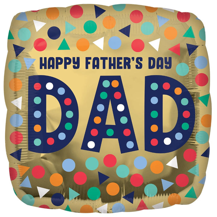 Happy Father's Day 17'' Square Foil Balloon