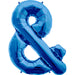 34'' Super Shape Foil Letter & Ampersand - Blue