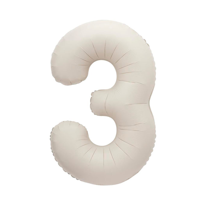 34" Nude Number 3 Foil Balloon