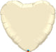 18 Inch Heart Pearl Ivory Plain Foil (Flat)
