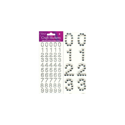 Eleganza Stickers Numbers Clear/ Silver