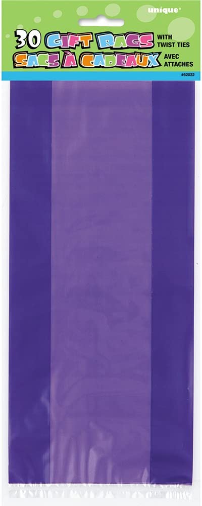 Purple Cellophane Bags 30pk