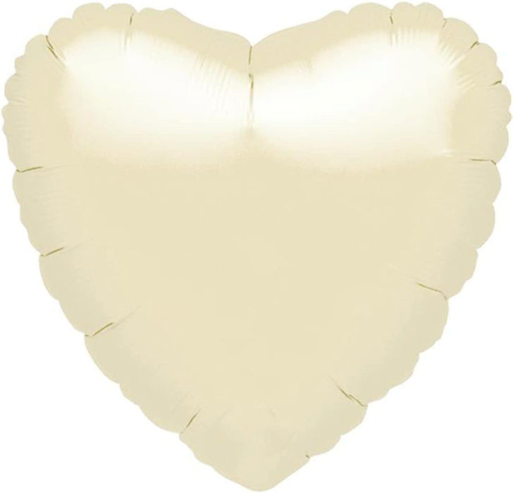 18 Inch Ivory Heart Balloon (Flat)