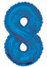 Giant Blue Foil Number '8' Balloon