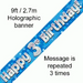 Foil Banner 3rd Birthday Blue