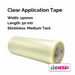 Clear Application Tape 150mm x 50mtr