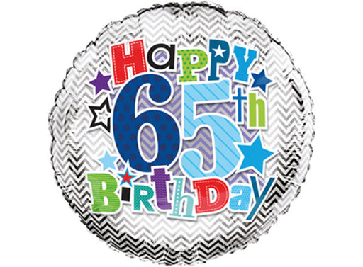 18'' Happy 65th Birthday Foil