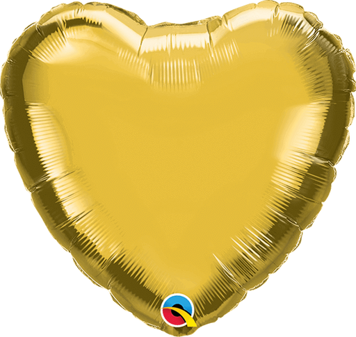 9 Inch Gold Heart Foil (Flat)