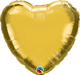 9 Inch Gold Heart Foil (Flat)