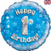 18'' Foil Happy 1st Birthday Blue