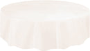 Ivory Round Plastic Tablecover 213 Dia